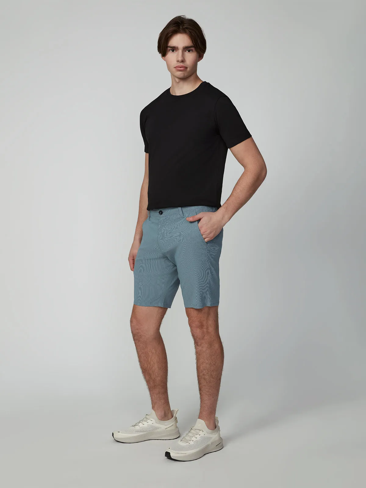 STRIPE BUNGEE CHINO SHORT