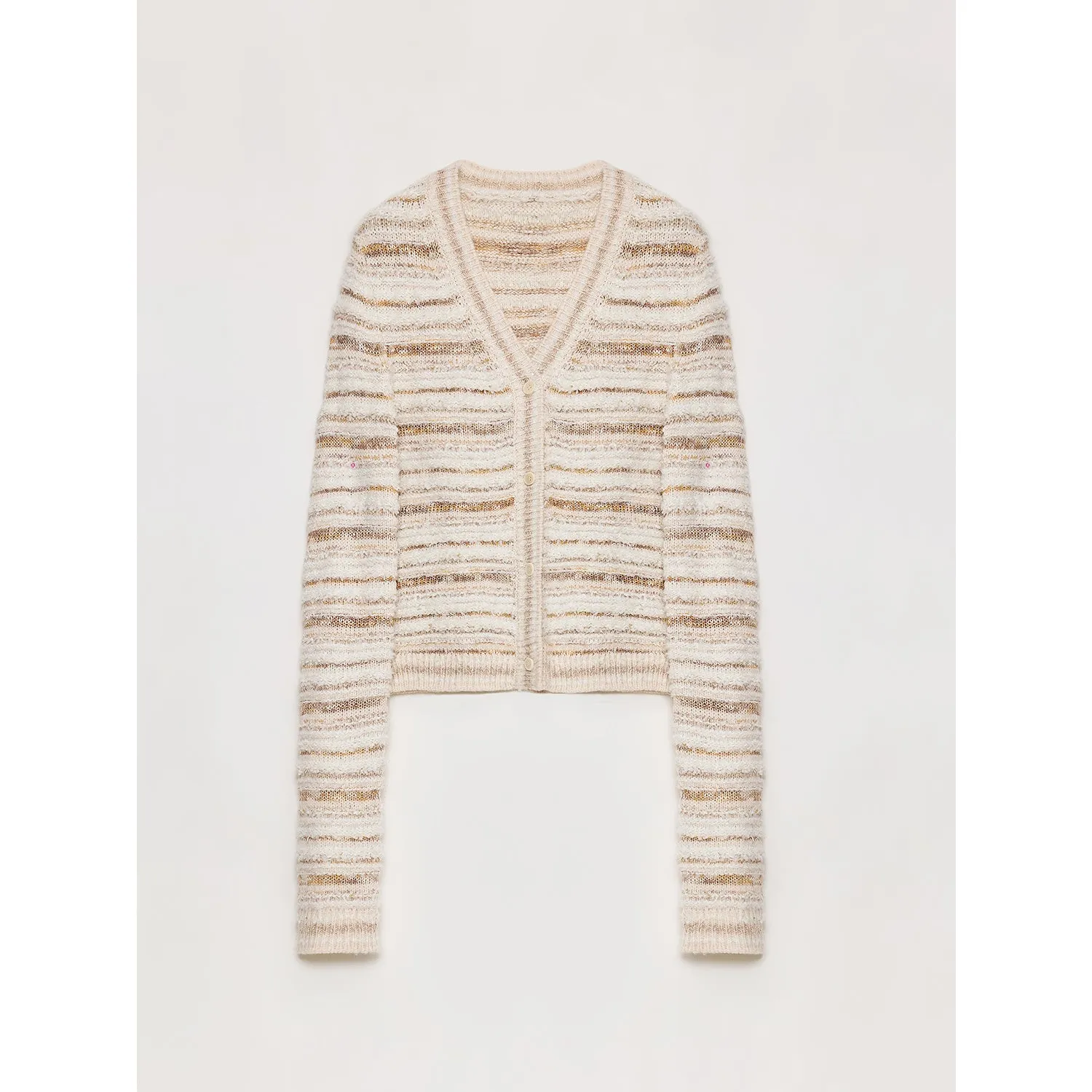 Striped Knit Cardigan Vest