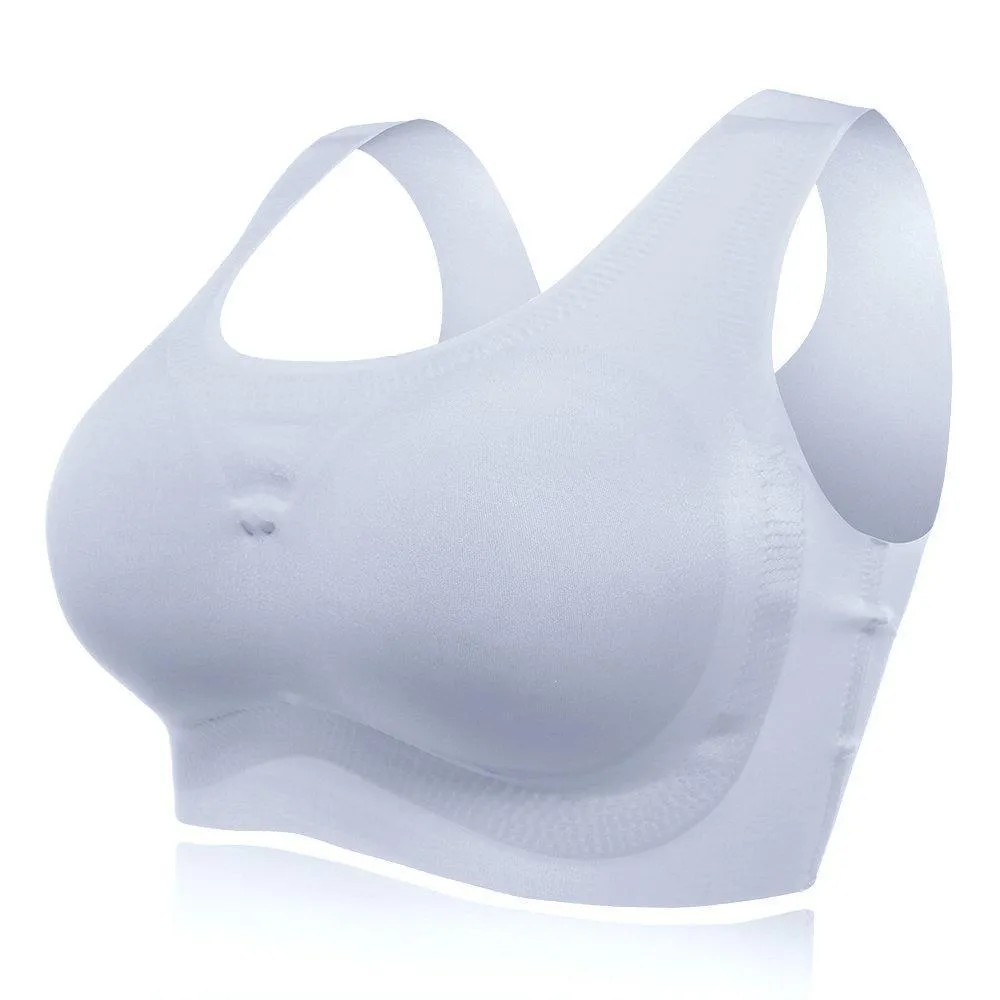 Super Comfy High Elastic Wireless Full Busty Soft Bras - Blue