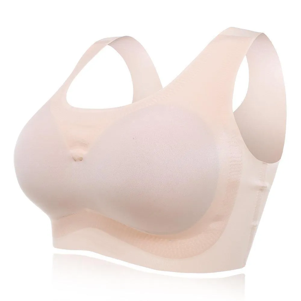 Super Comfy High Elastic Wireless Full Busty Soft Bras - Blue