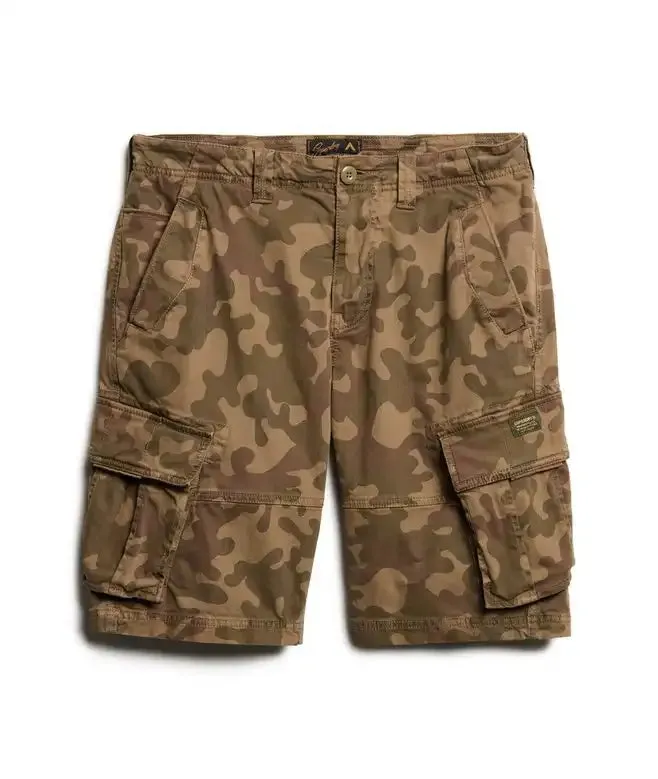 Superdry Mens Core Cargo Shorts American Woodland Camo