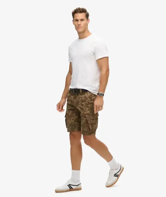 Superdry Mens Core Cargo Shorts American Woodland Camo