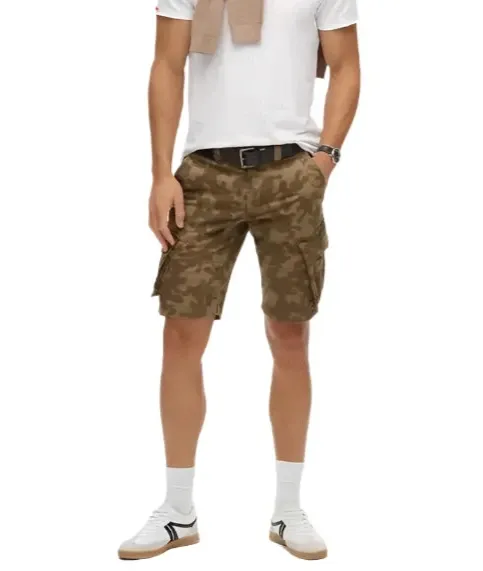 Superdry Mens Core Cargo Shorts American Woodland Camo
