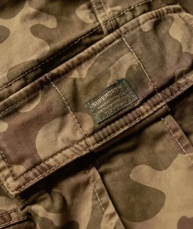 Superdry Mens Core Cargo Shorts American Woodland Camo