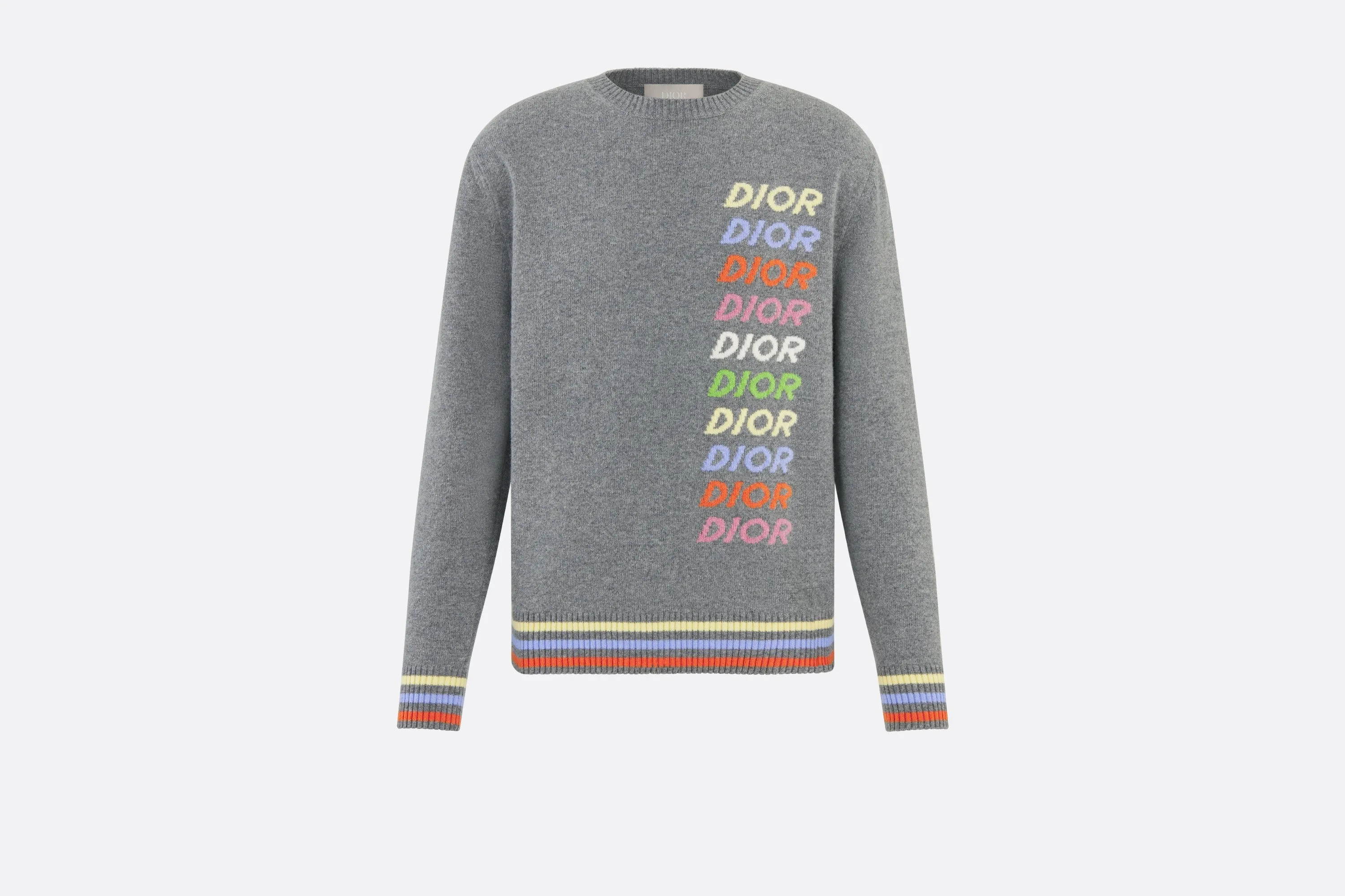 Sweater • Gray Wool and Cashmere Intarsia