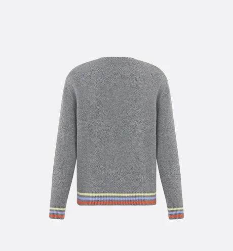 Sweater • Gray Wool and Cashmere Intarsia