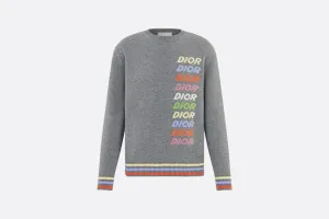 Sweater • Gray Wool and Cashmere Intarsia
