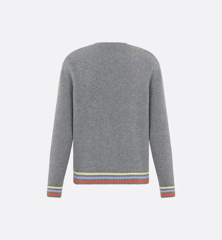 Sweater • Gray Wool and Cashmere Intarsia