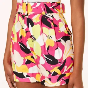 TED BAKER 1 / US 4 Thiana Abstract Floral Print Belted Shorts • High Waisted