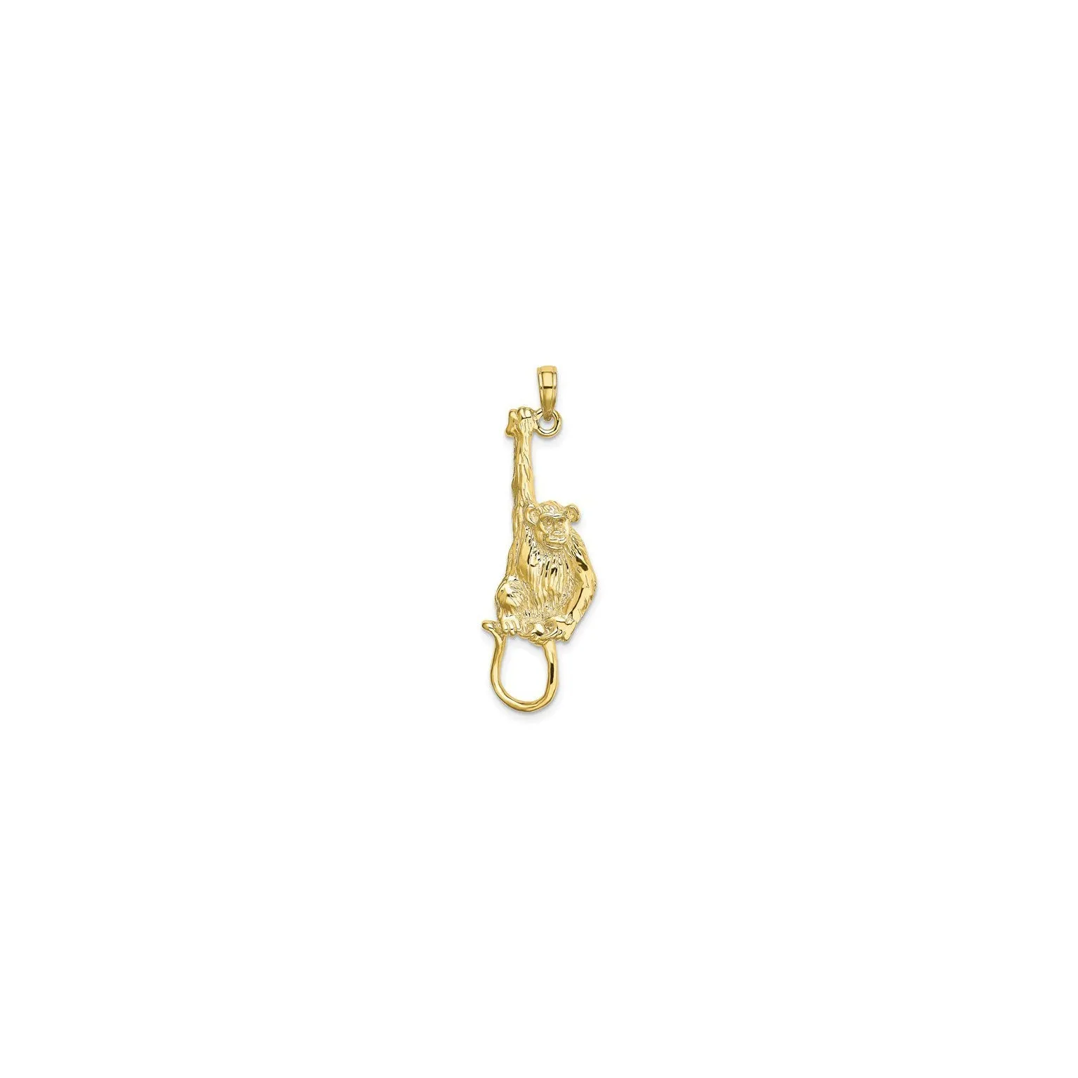 Textured Hanging Monkey Pendant