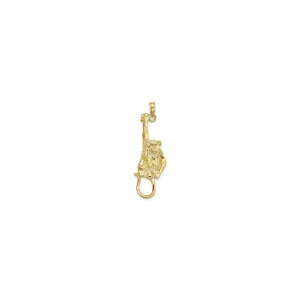 Textured Hanging Monkey Pendant