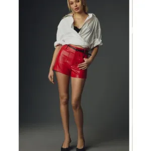The Colette Faux Leather Shorts by Maeve