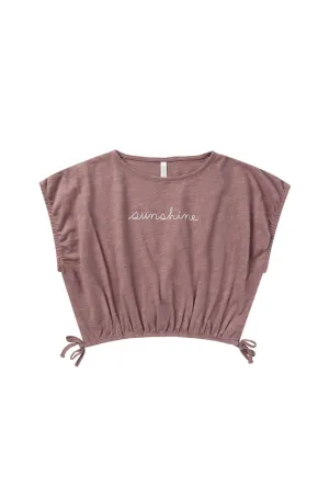 The Cropped Cinched Tee by Rylee   Cru - Sunshine - KIDS