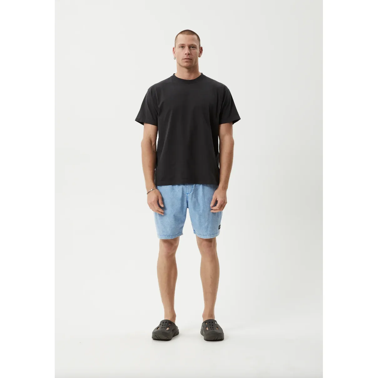 The Dopamine Organic Swim Short 18" - Blue Acid Wash