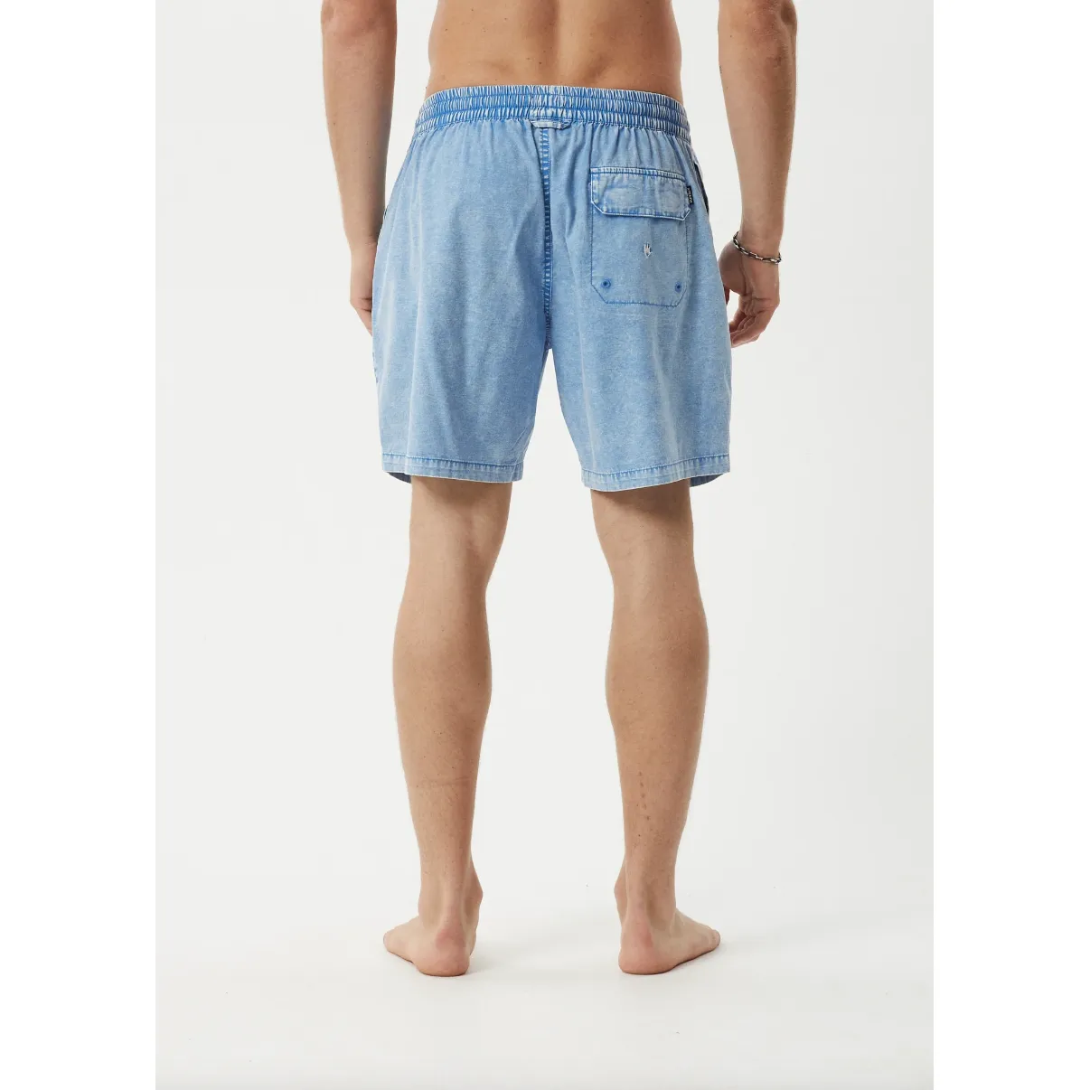 The Dopamine Organic Swim Short 18" - Blue Acid Wash