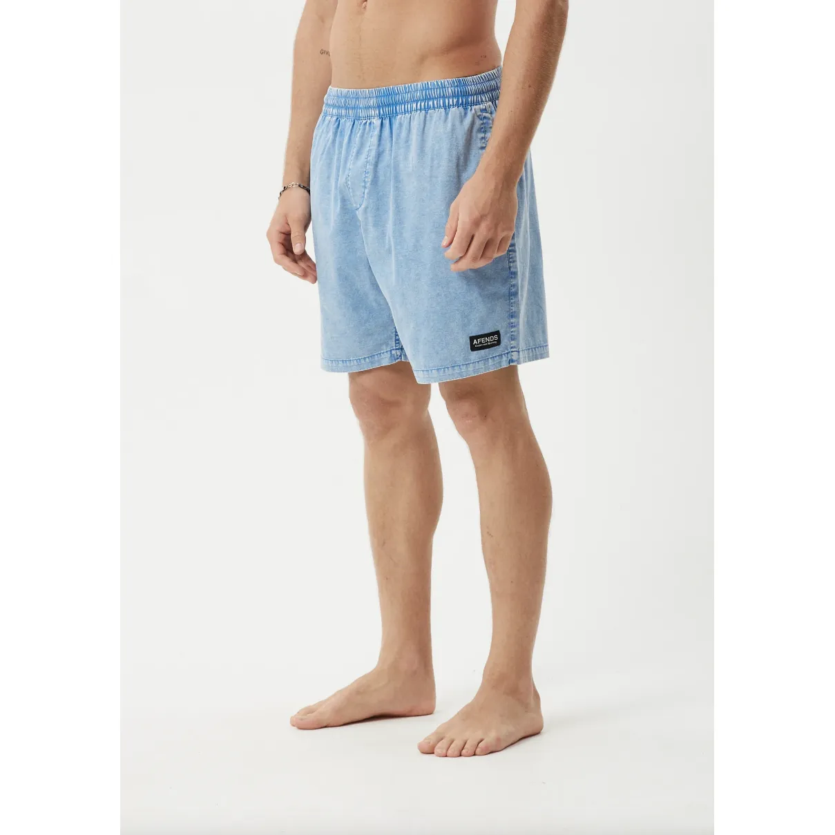 The Dopamine Organic Swim Short 18" - Blue Acid Wash