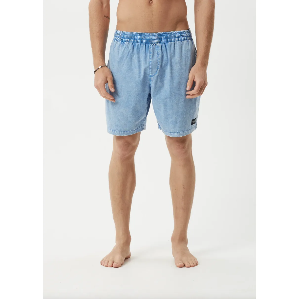 The Dopamine Organic Swim Short 18" - Blue Acid Wash