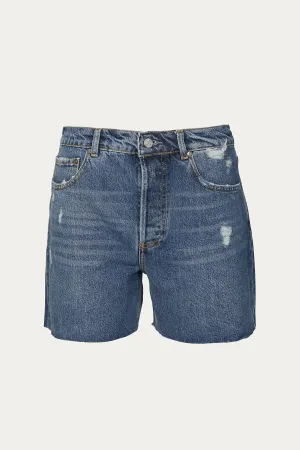 THE MONTY HIGH-RISE DISTRESSED DENIM SHORTS