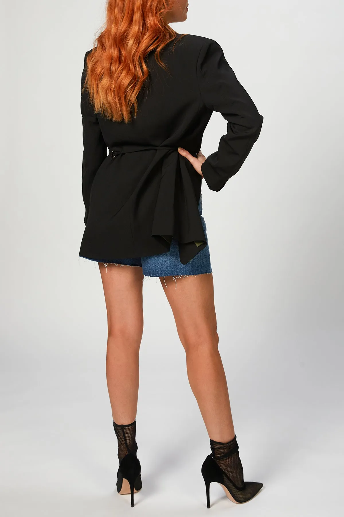 THE MONTY HIGH-RISE DISTRESSED DENIM SHORTS