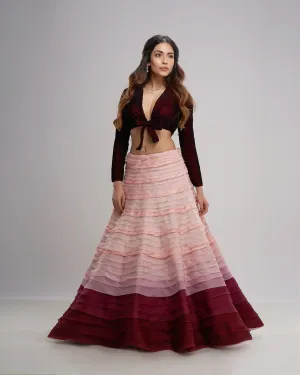 The Textured Ombre Lehenga