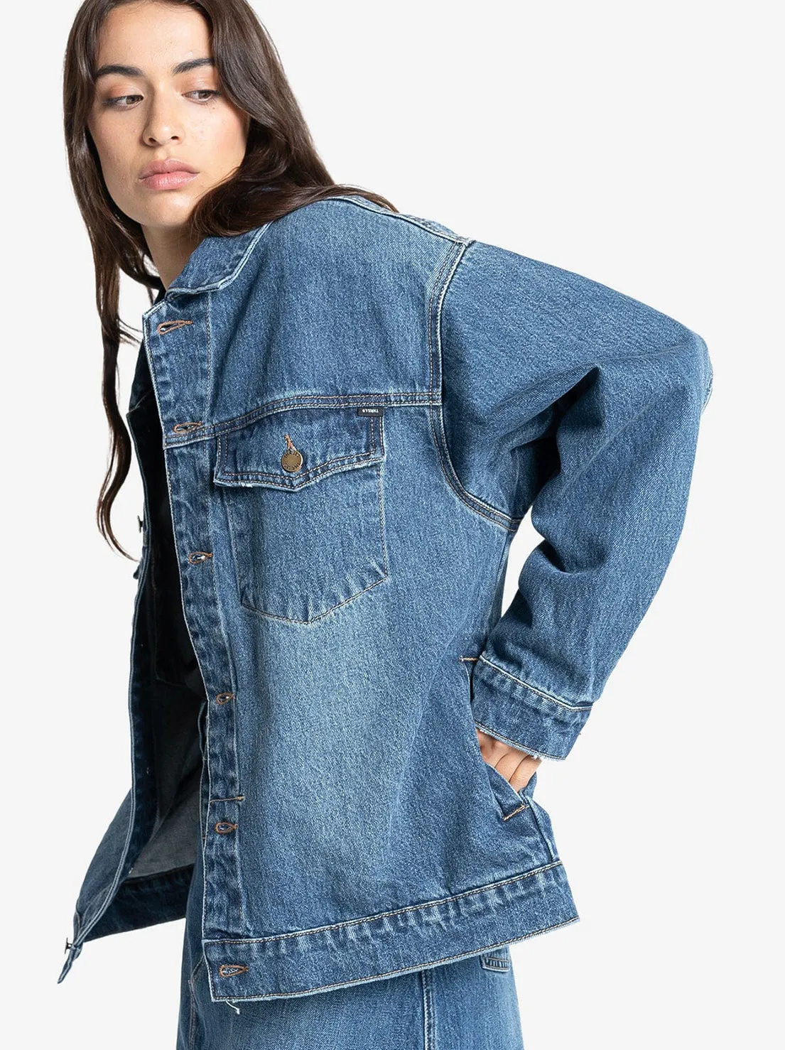 Thrills - Morgan Denim Jacket - Roadhouse Blue