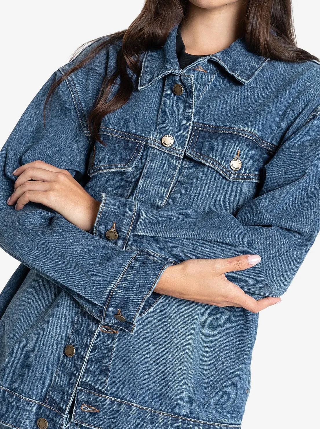 Thrills - Morgan Denim Jacket - Roadhouse Blue
