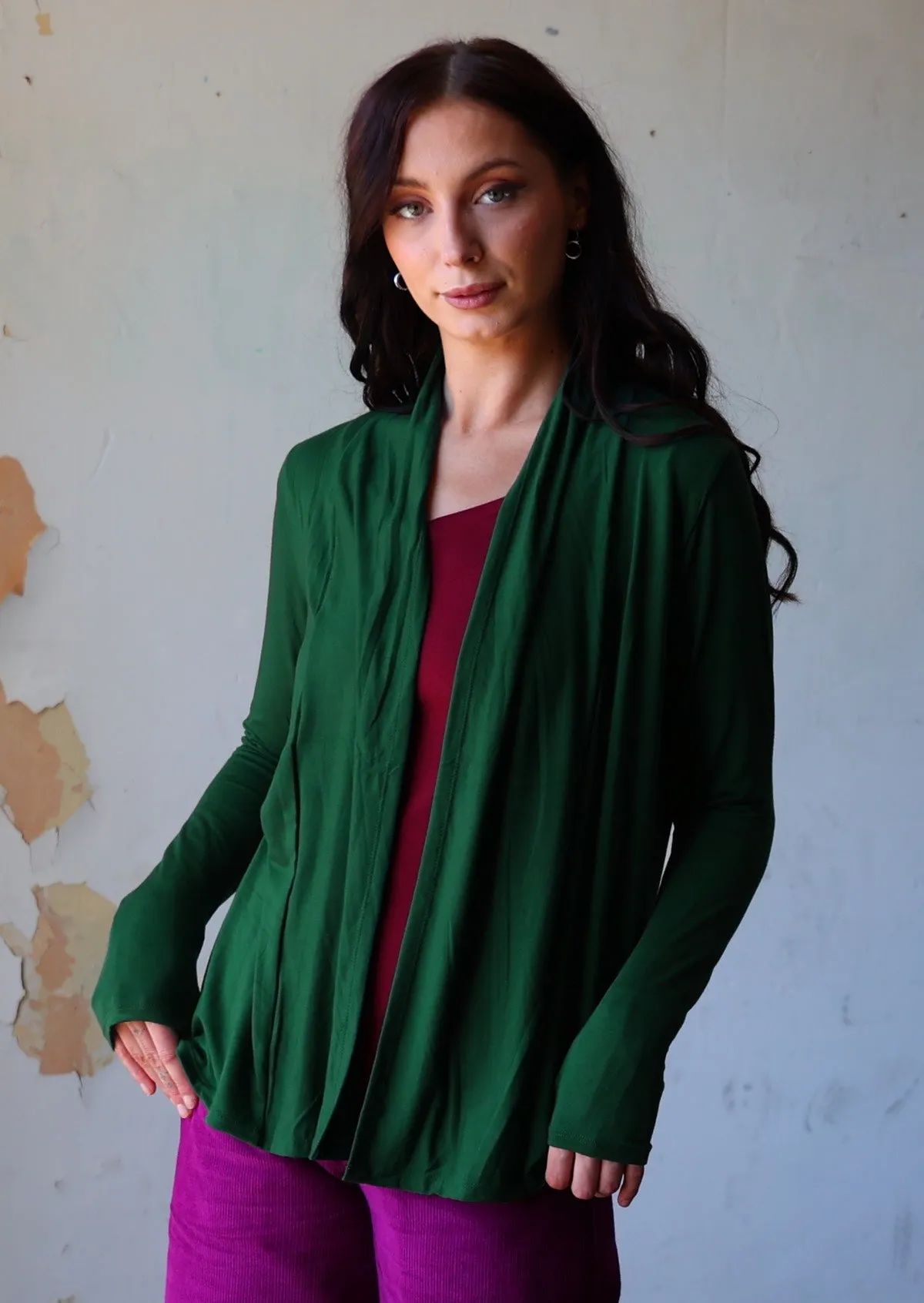 Timeless Cardi Forest Green