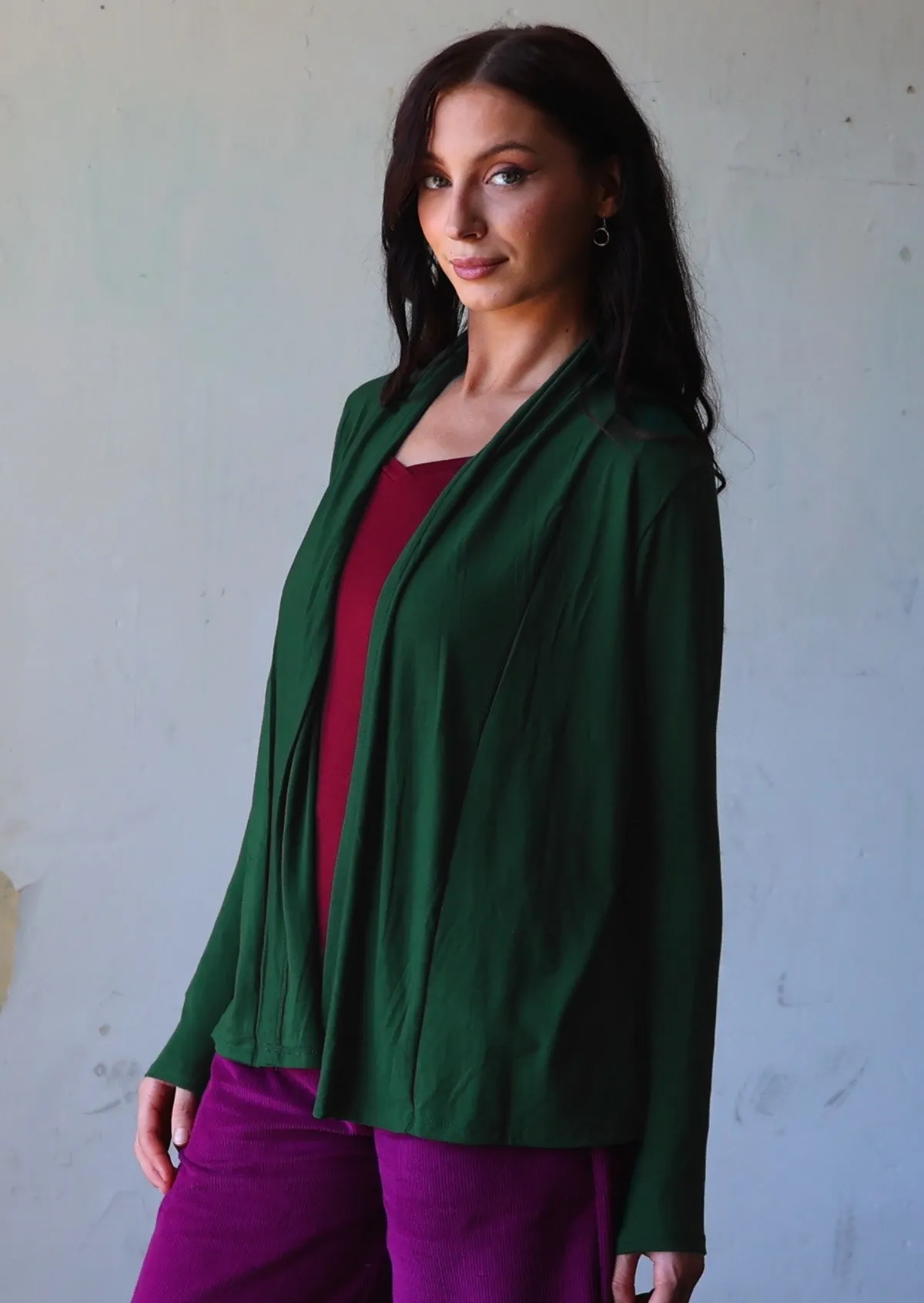 Timeless Cardi Forest Green