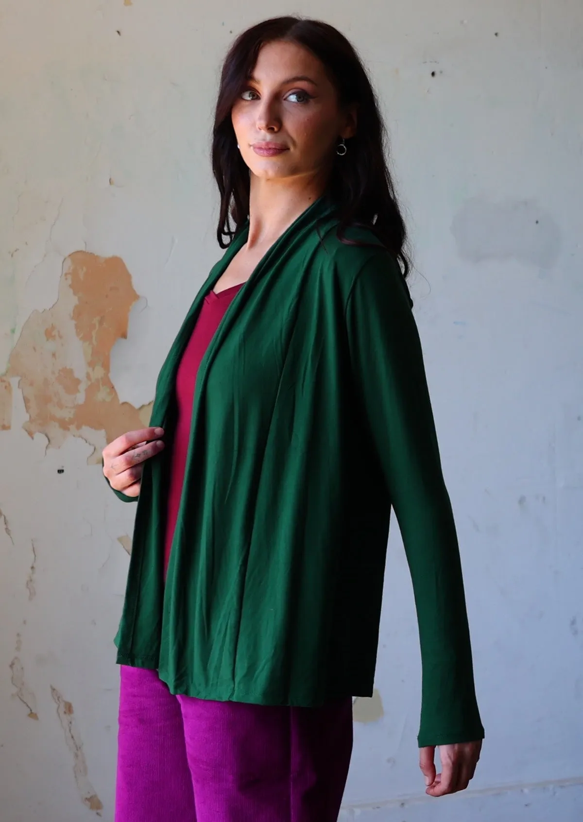 Timeless Cardi Forest Green