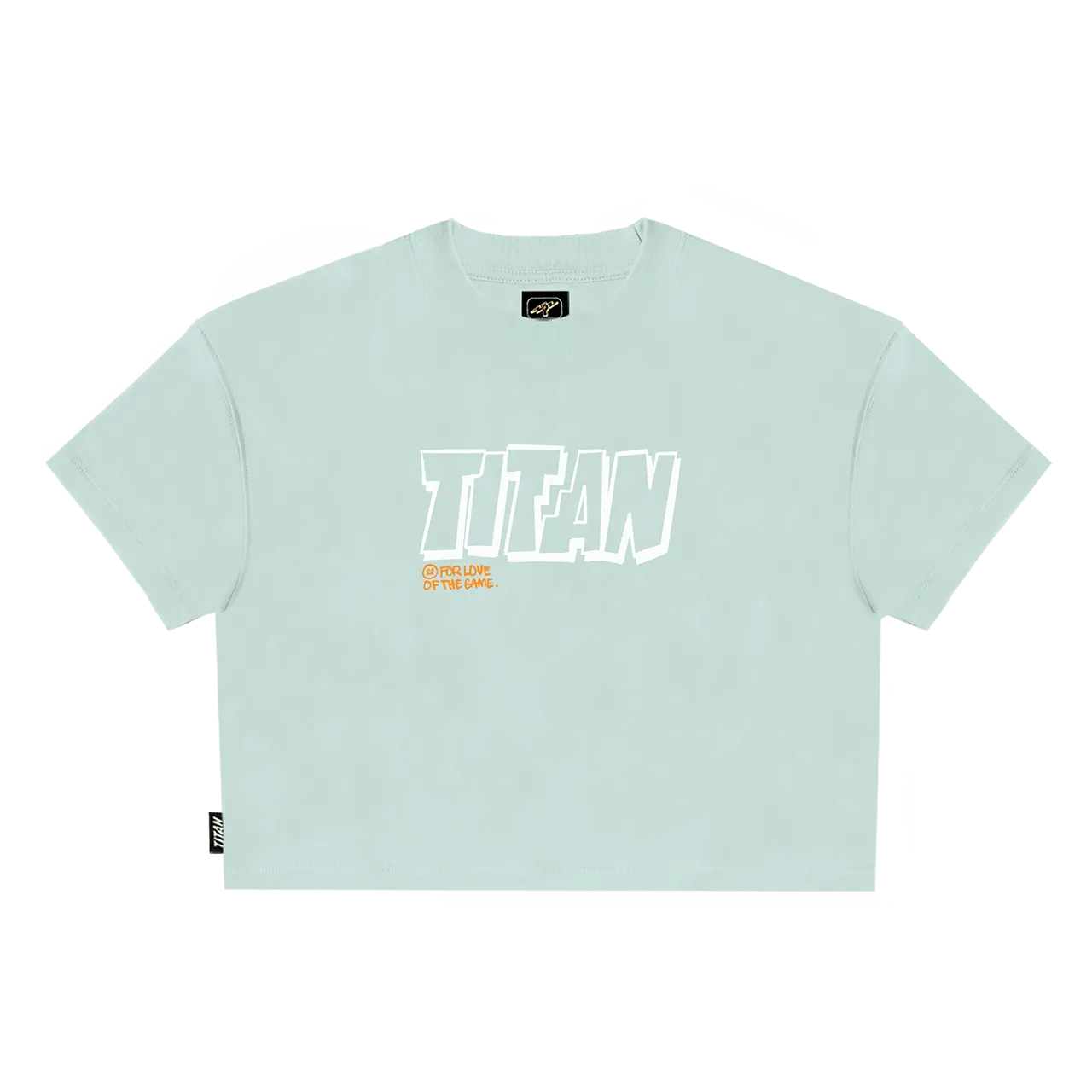 Titan Hoops Talk Women's Cropped Tee - Summer Blue