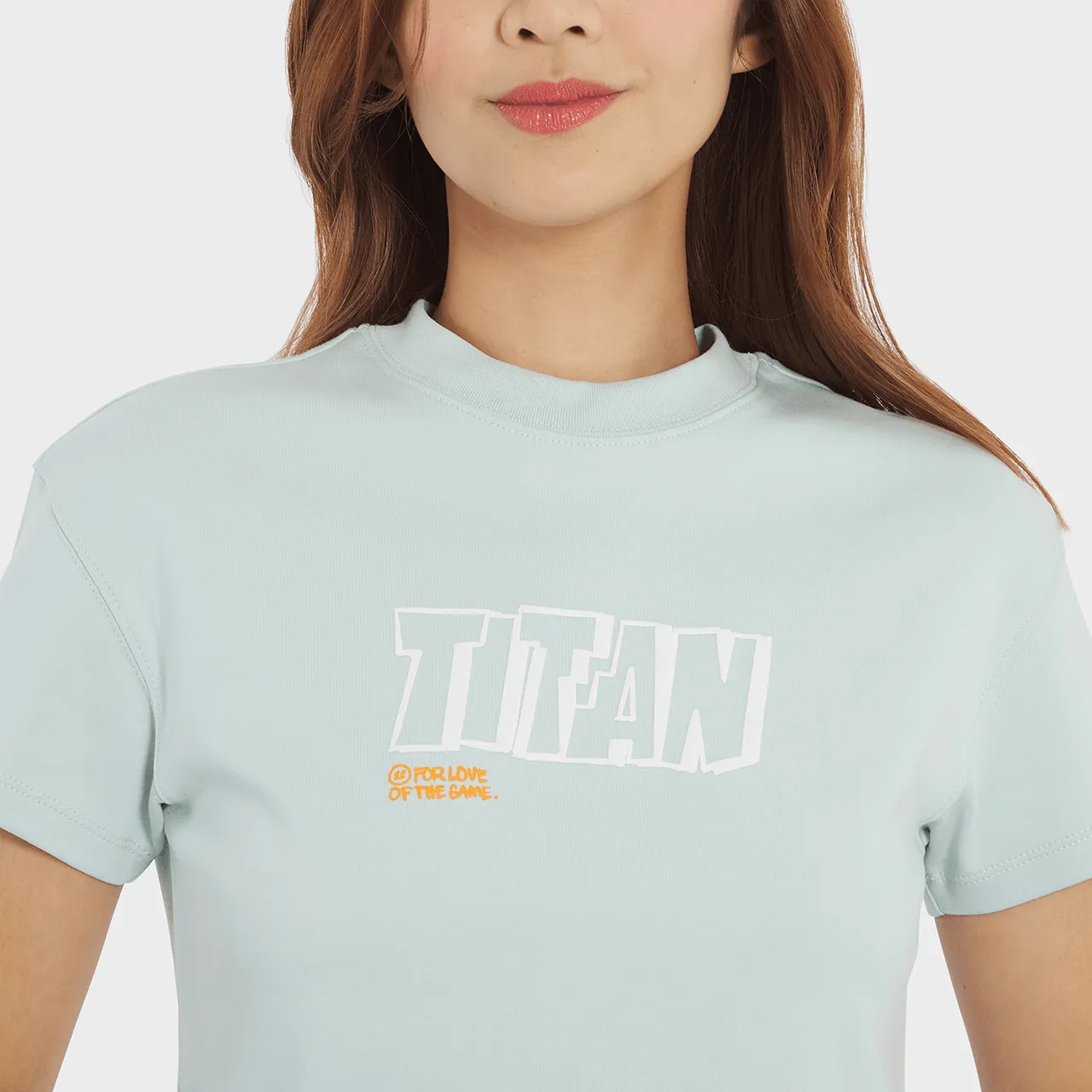 Titan Hoops Talk Women's Cropped Tee - Summer Blue