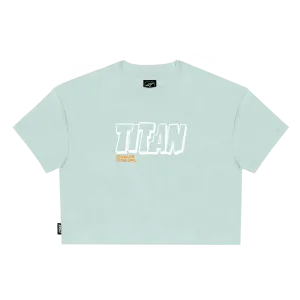 Titan Hoops Talk Women's Cropped Tee - Summer Blue