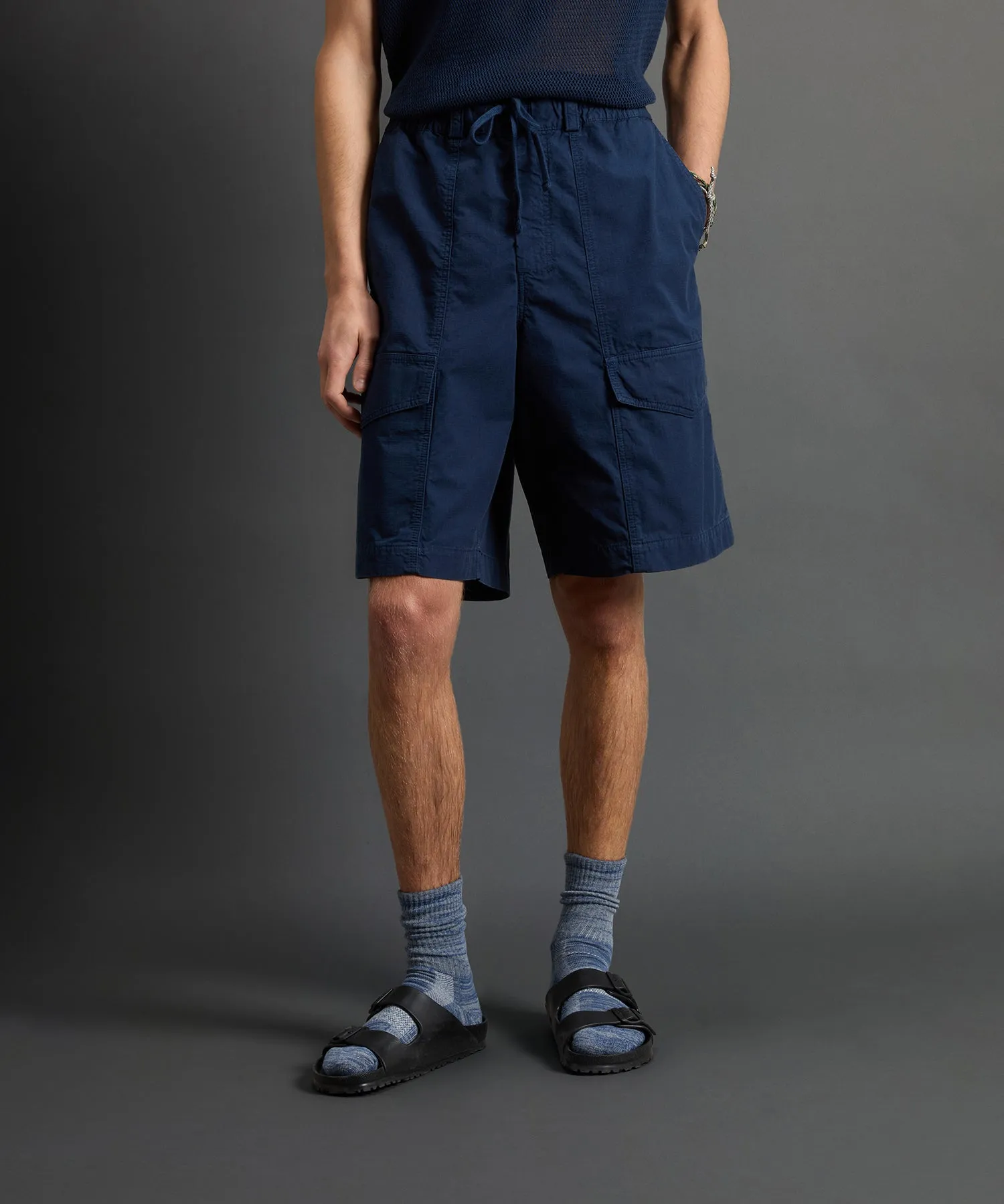 Todd Snyder x Woolrich Carpenter Short in Dream Blue