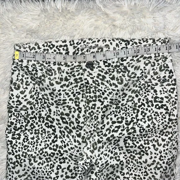 Tommy Bahama Green Cheetah Print Ella Twill High-Rise Denim Jeans