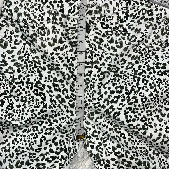 Tommy Bahama Green Cheetah Print Ella Twill High-Rise Denim Jeans