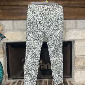 Tommy Bahama Green Cheetah Print Ella Twill High-Rise Denim Jeans