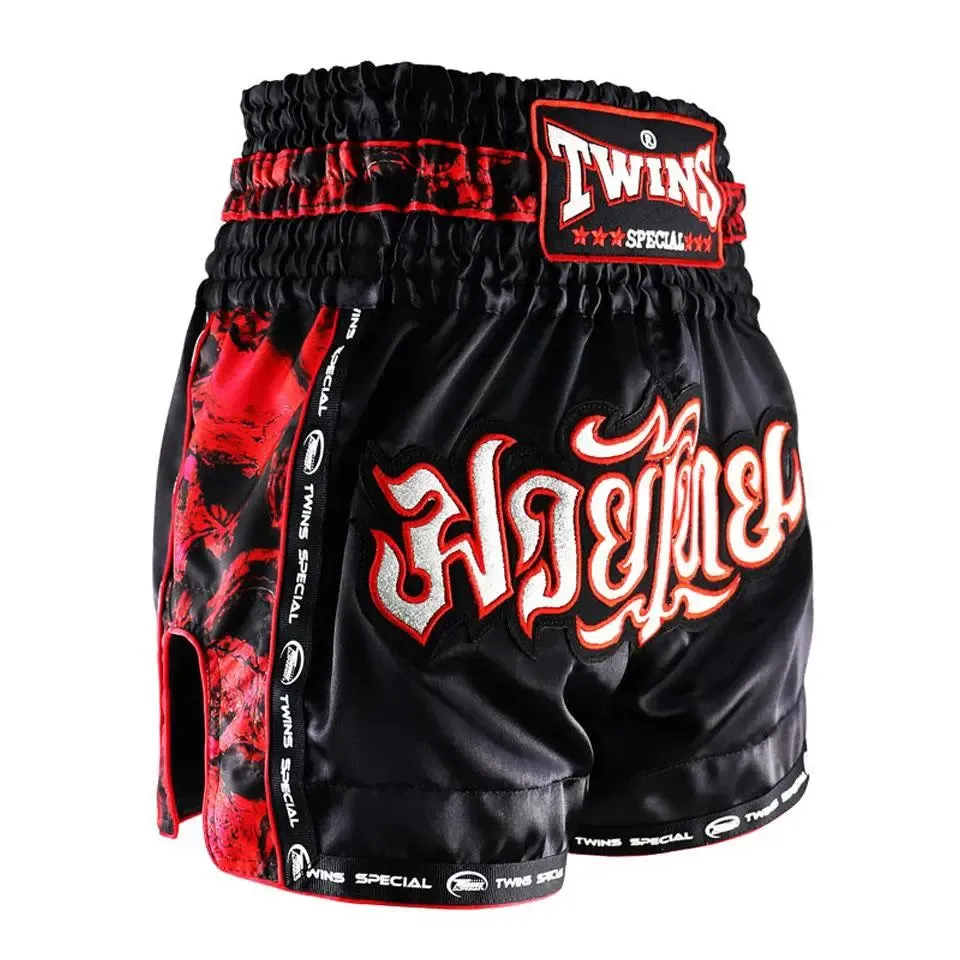 Twins Black Skull Muay Thai Shorts