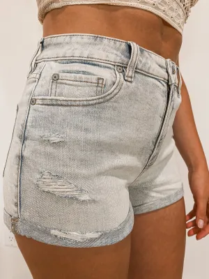 Ultra High Rise Denim Shorts