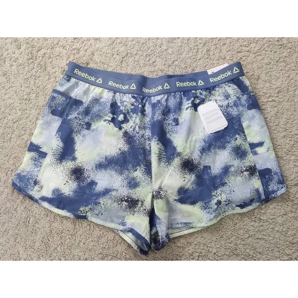 (V7) Reebok Relaxed Shorts BLUE INDIGO Womens XXL NWT