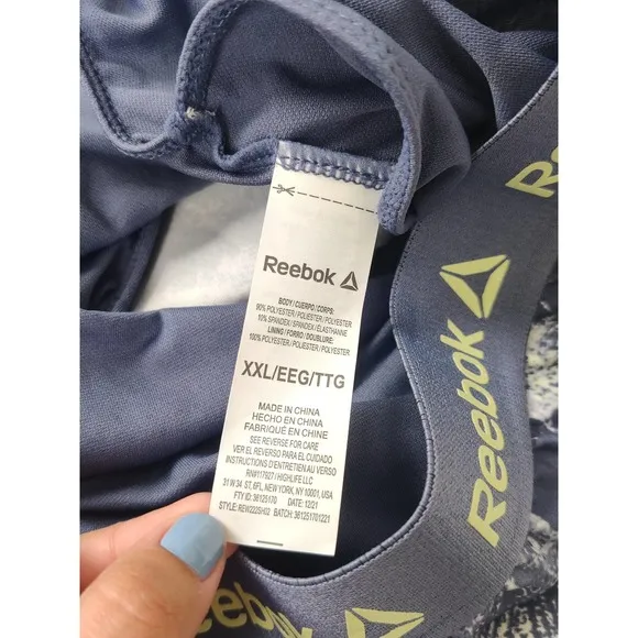(V7) Reebok Relaxed Shorts BLUE INDIGO Womens XXL NWT