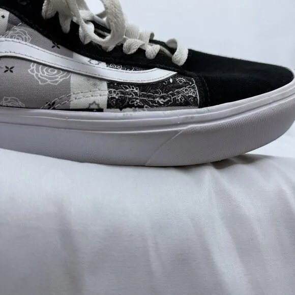 Vans Customs Paisley Patchwork Comfy Cush Old Skool Low Top‎ Men's 8.5 Womens 10