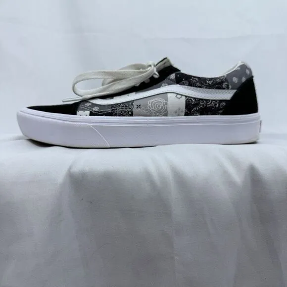 Vans Customs Paisley Patchwork Comfy Cush Old Skool Low Top‎ Men's 8.5 Womens 10