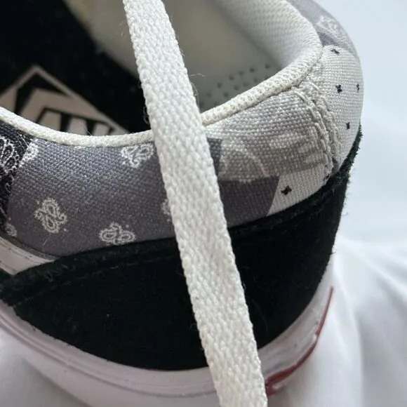 Vans Customs Paisley Patchwork Comfy Cush Old Skool Low Top‎ Men's 8.5 Womens 10