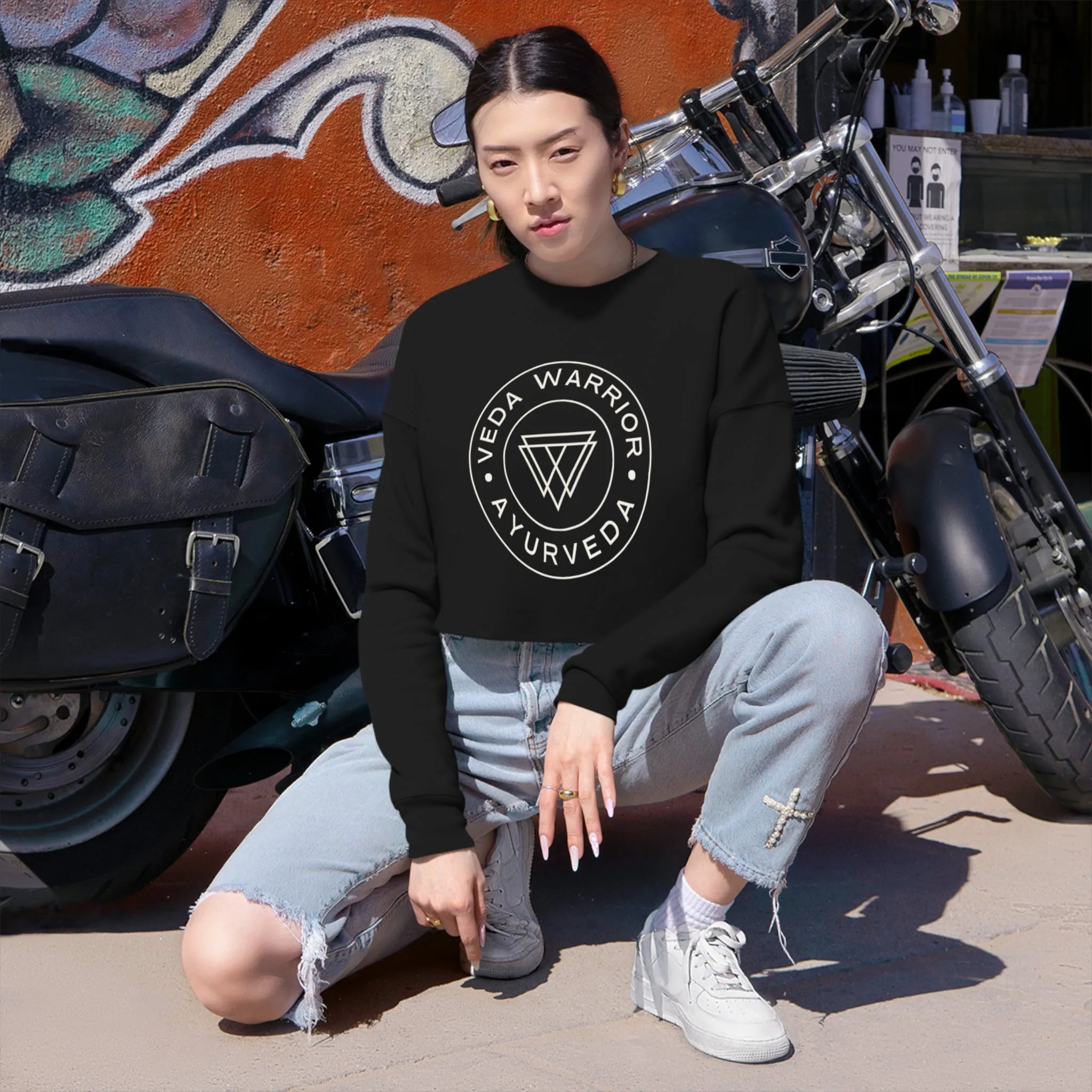 Veda Warrior - Women's Cropped Sweatshirt