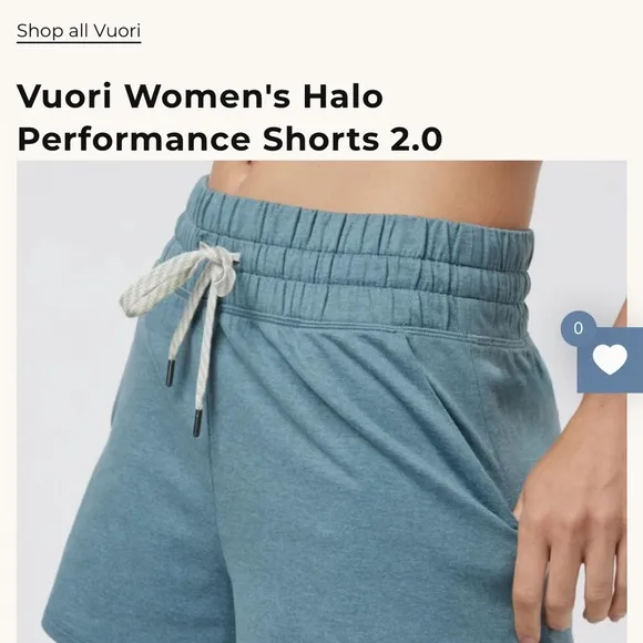 Vuori Women's Boyfriend short  size SMALL EUC