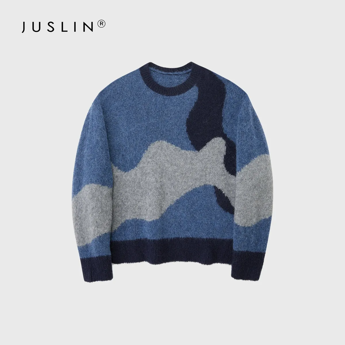Wavy Intarsia Sweater