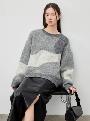Wavy Intarsia Sweater