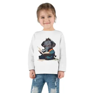 Whimsical Toddler Long Sleeve Tee with Elephant Charm