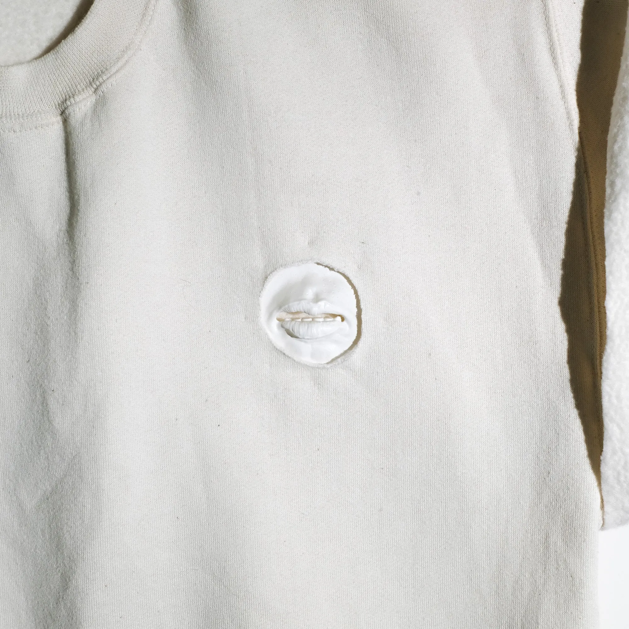 White Chest Mouth Sweatshirt