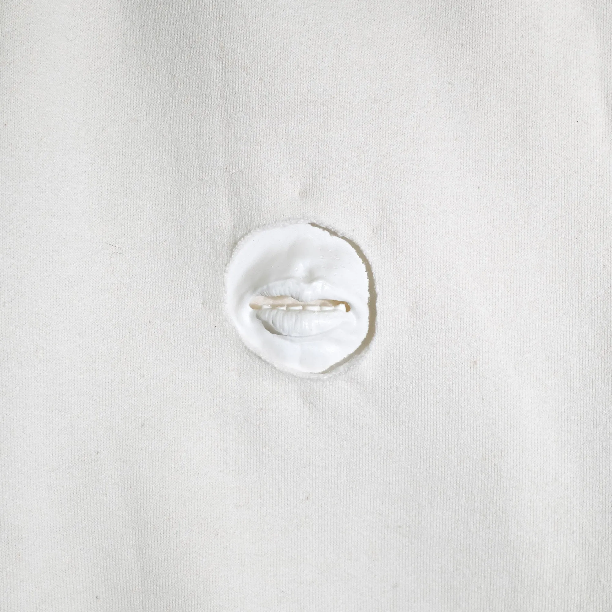 White Chest Mouth Sweatshirt